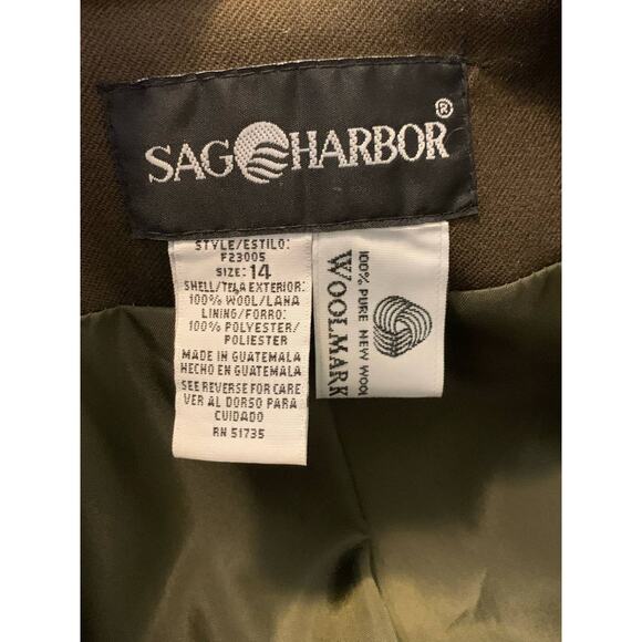 Sag Harbor green three button lined blazer size 14 - Picture 3 of 8